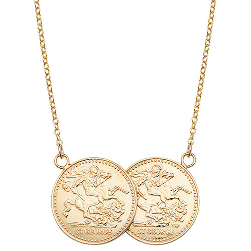 9CT GOLD HALF SOVEREIGN NECKLET