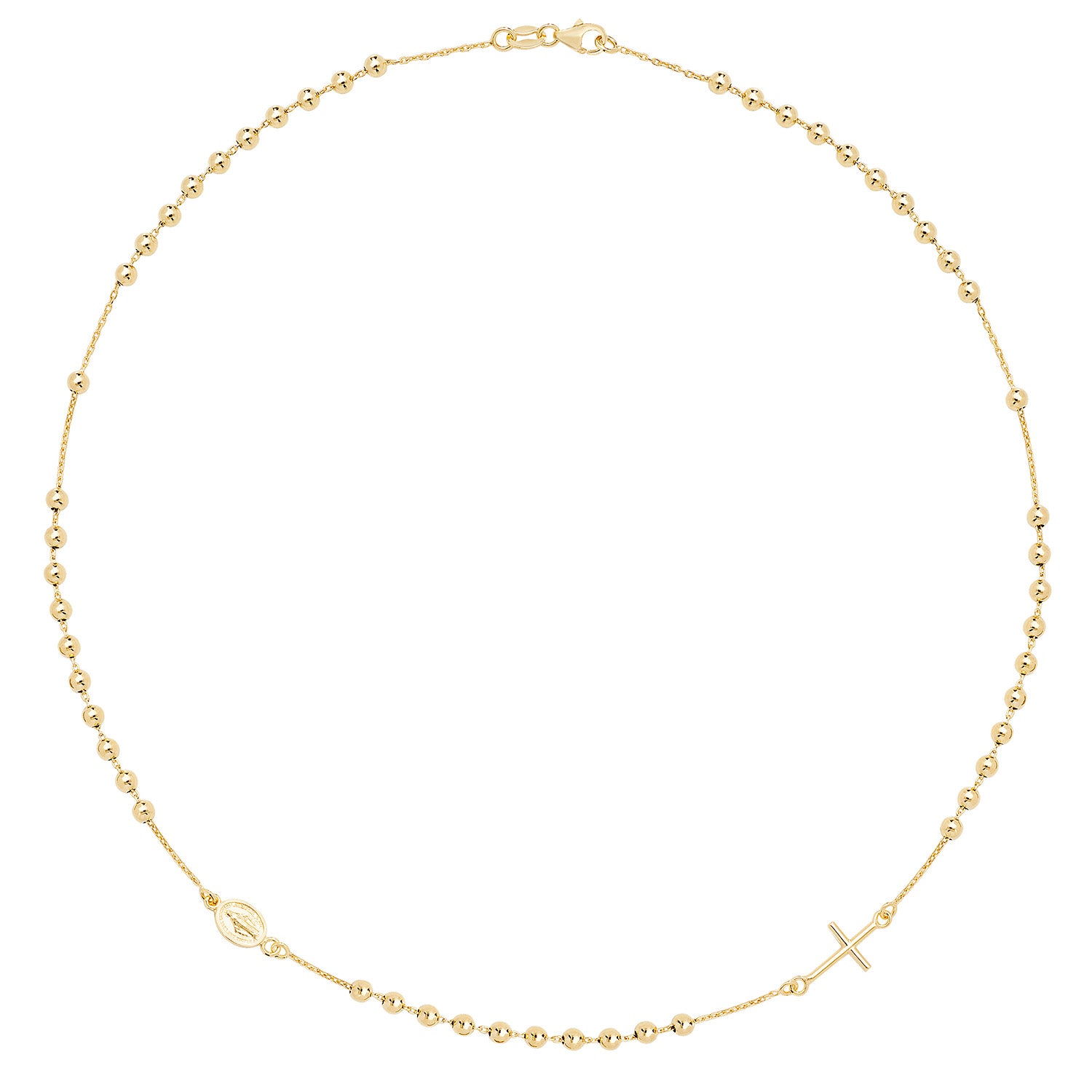 9CT GOLD ROSARY NECKLET
