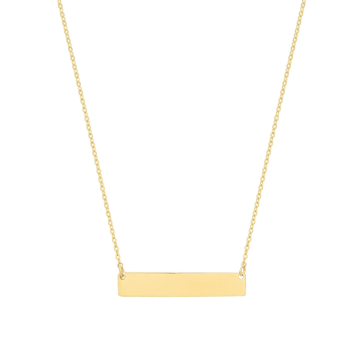 9CT GOLD HORIZONTAL BAR NECKLET