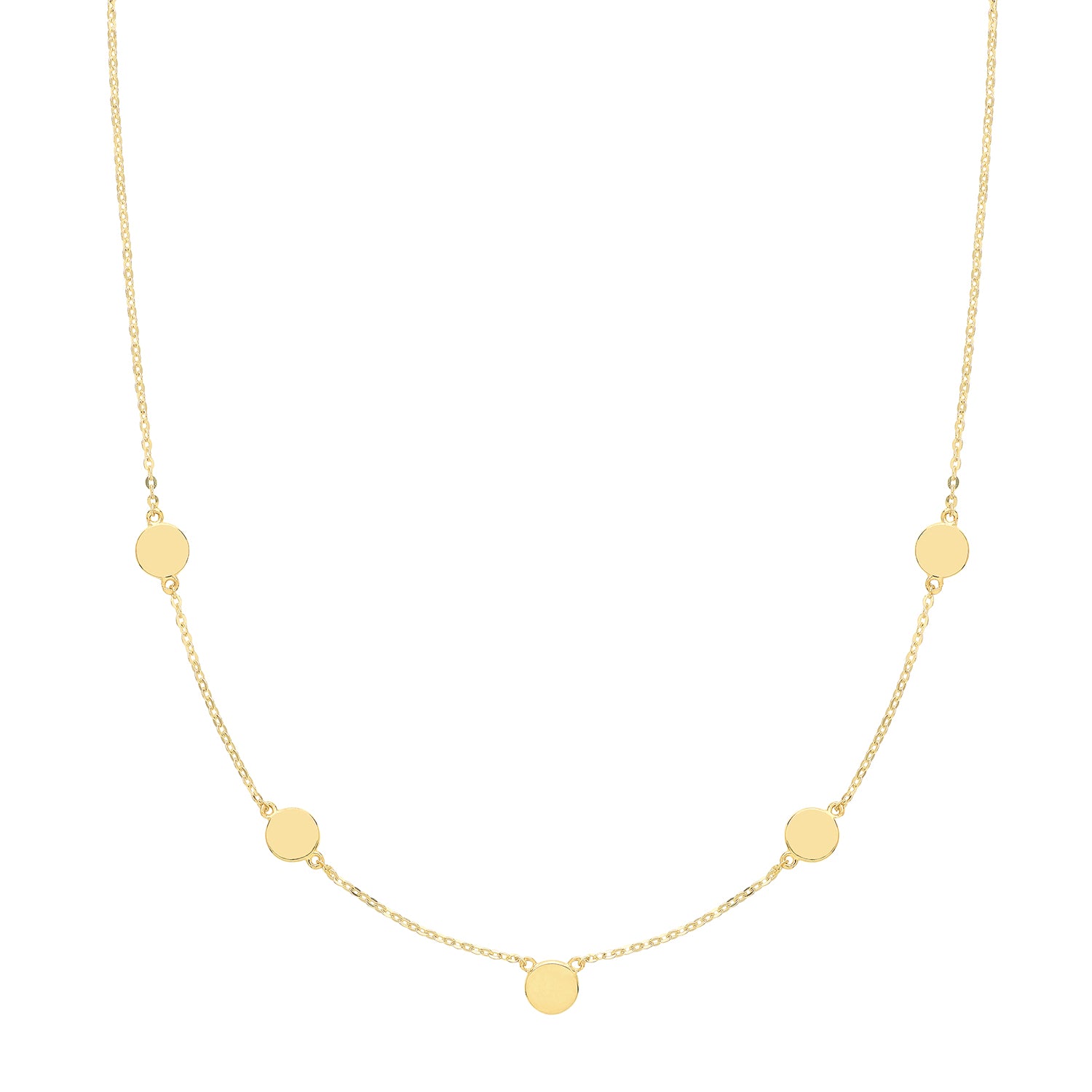 9CT GOLD DISC NECKLET