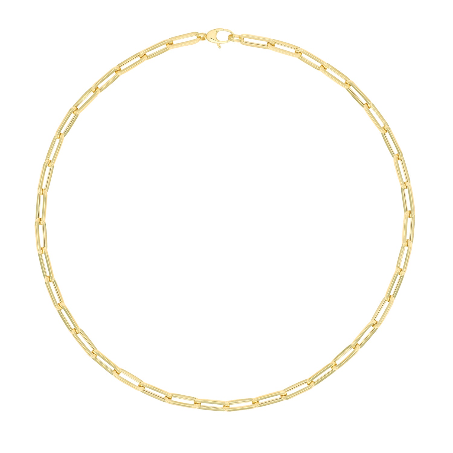 9CT GOLD PAPERCLIP NECKLET