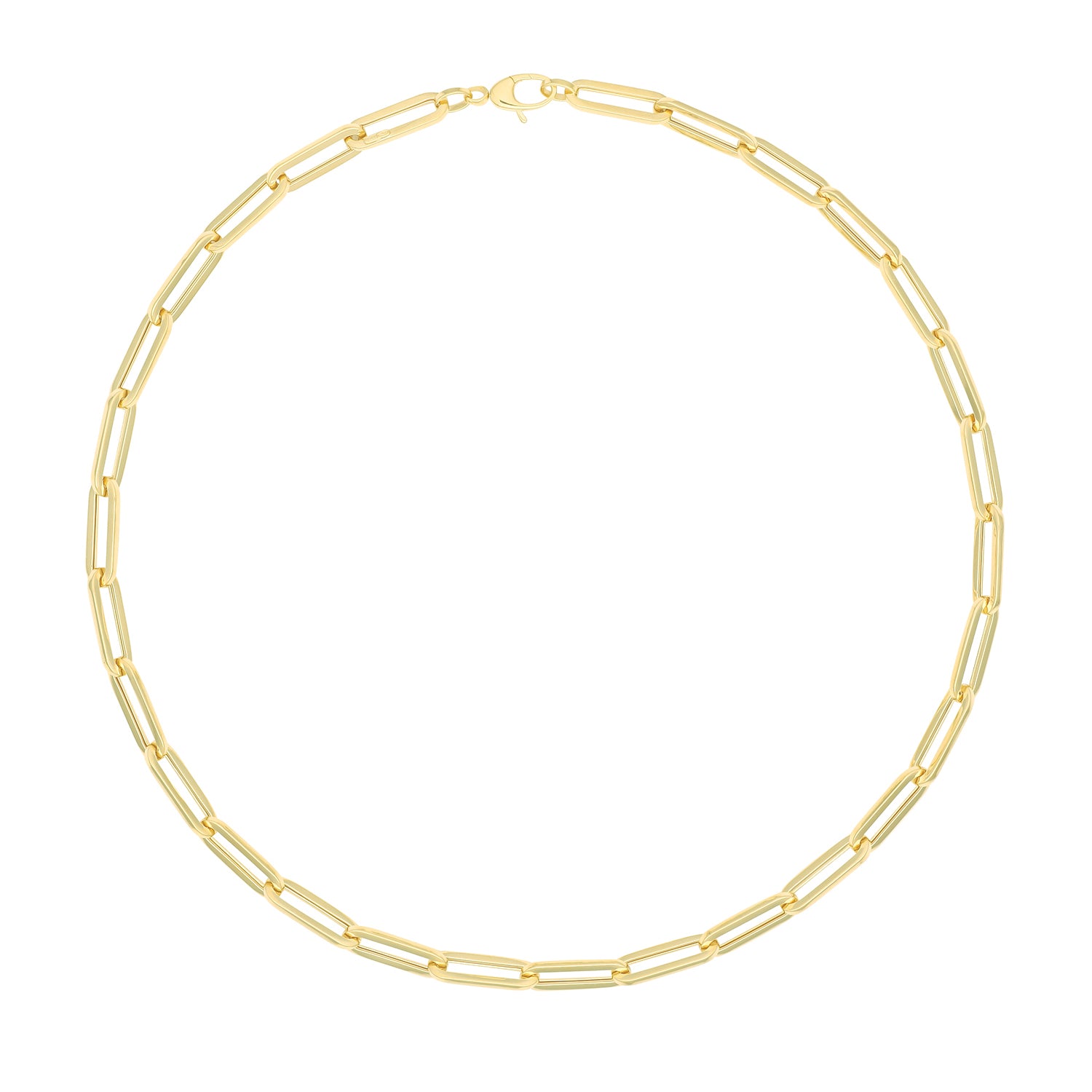 9CT GOLD PAPERCLIP NECKLET