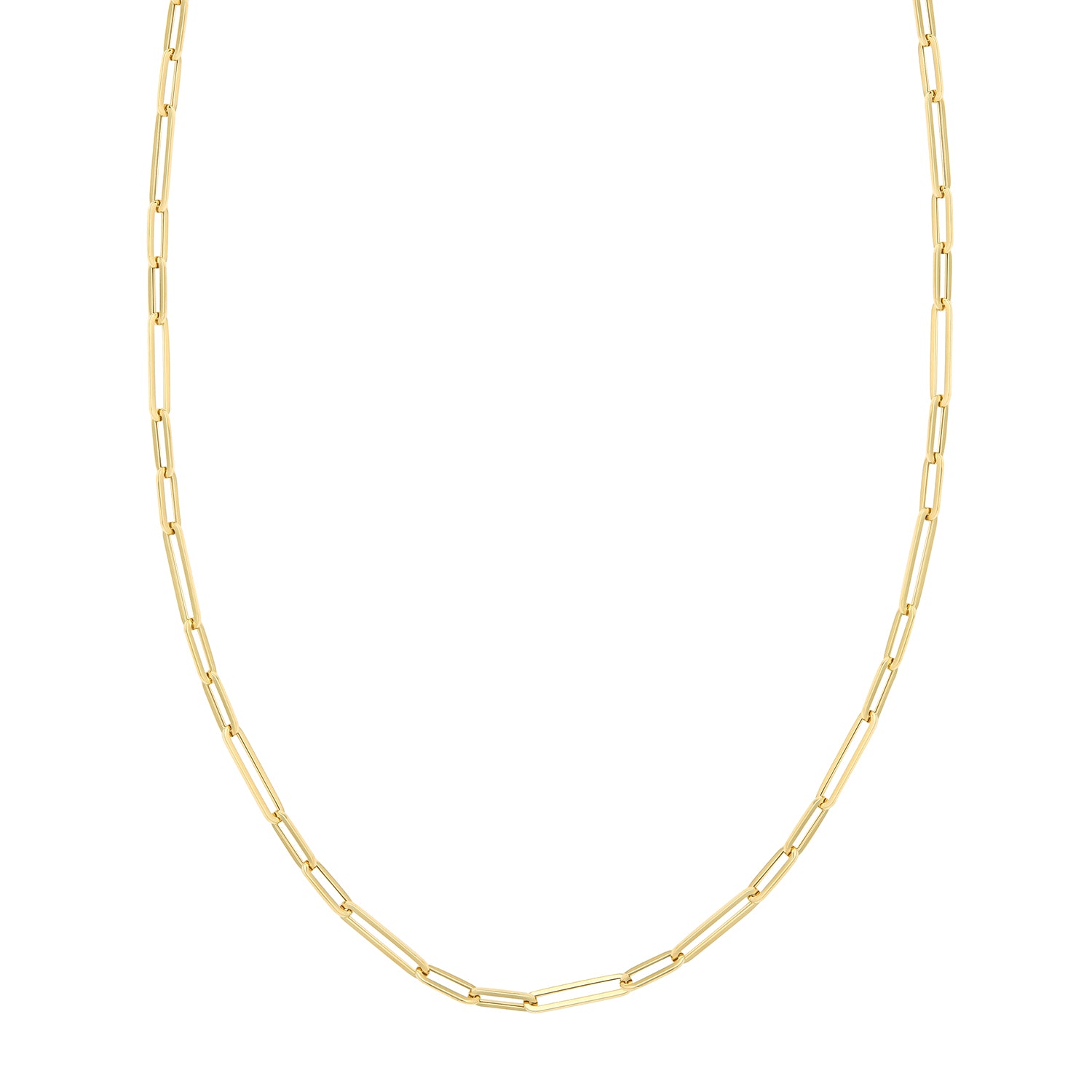 9CT GOLD PAPERCLIP NECKLET