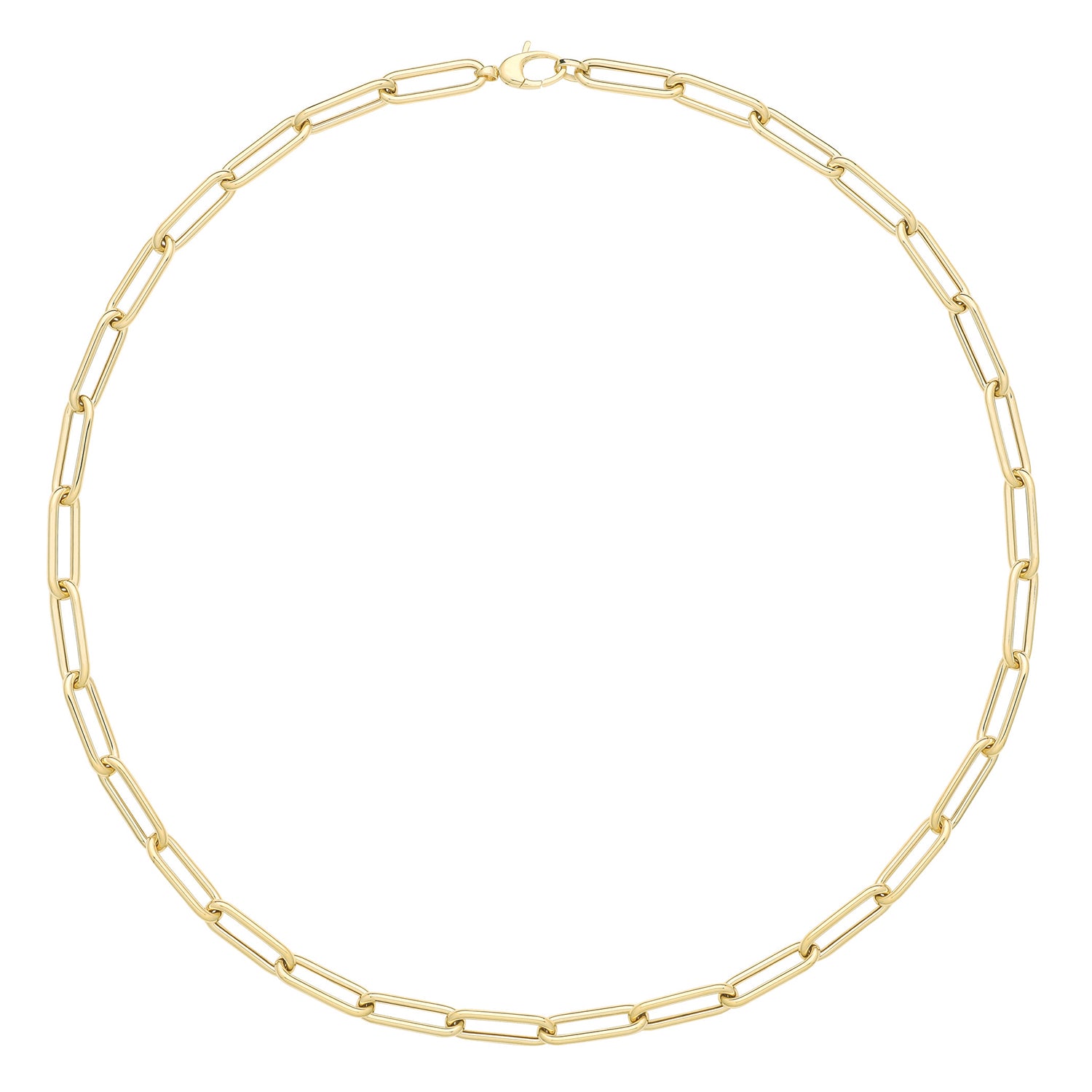 9CT GOLD PAPERCLIP NECKLET