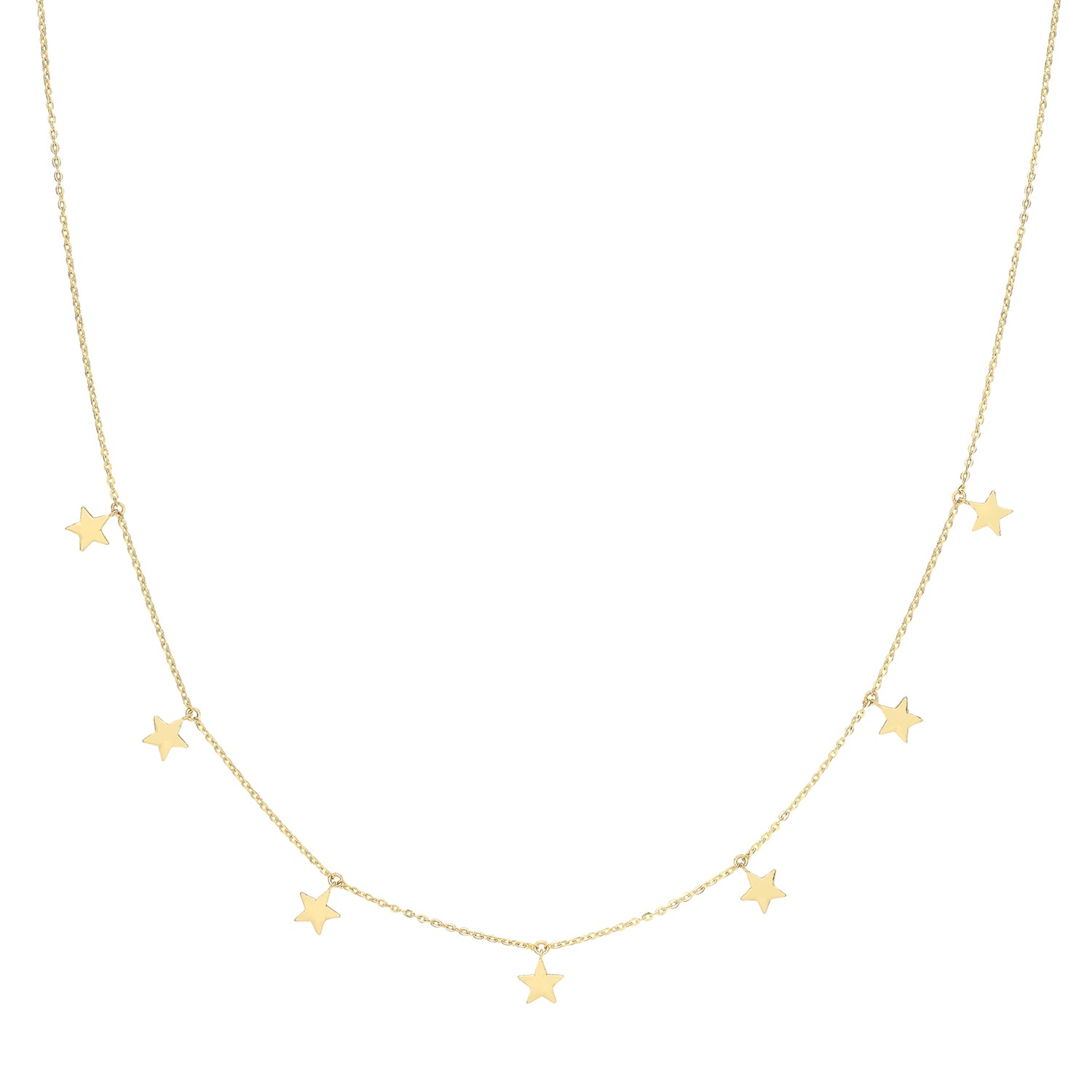 9CT GOLD HANGING STARS NECKLET