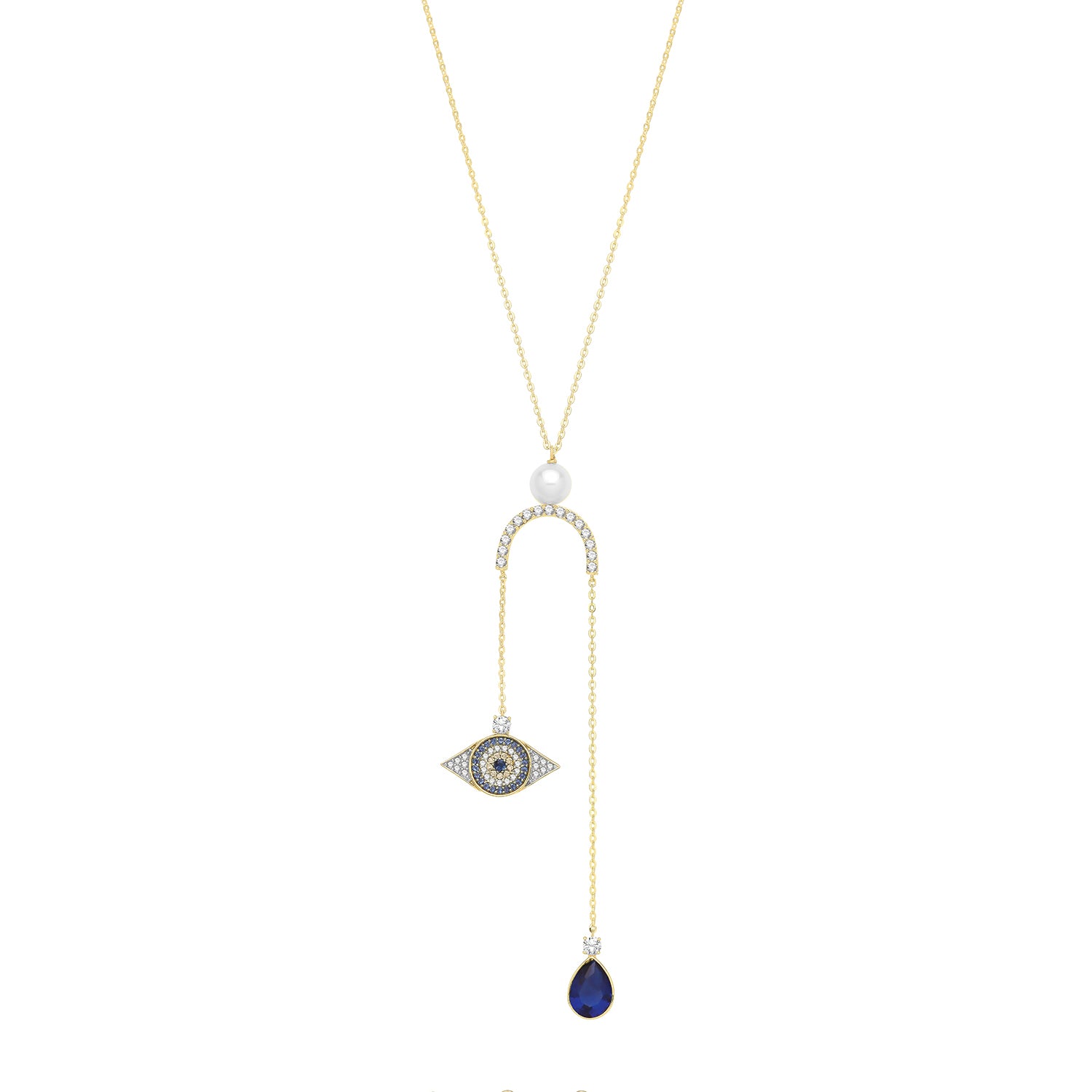 9CT GOLD EVIL EYE NECKLACE