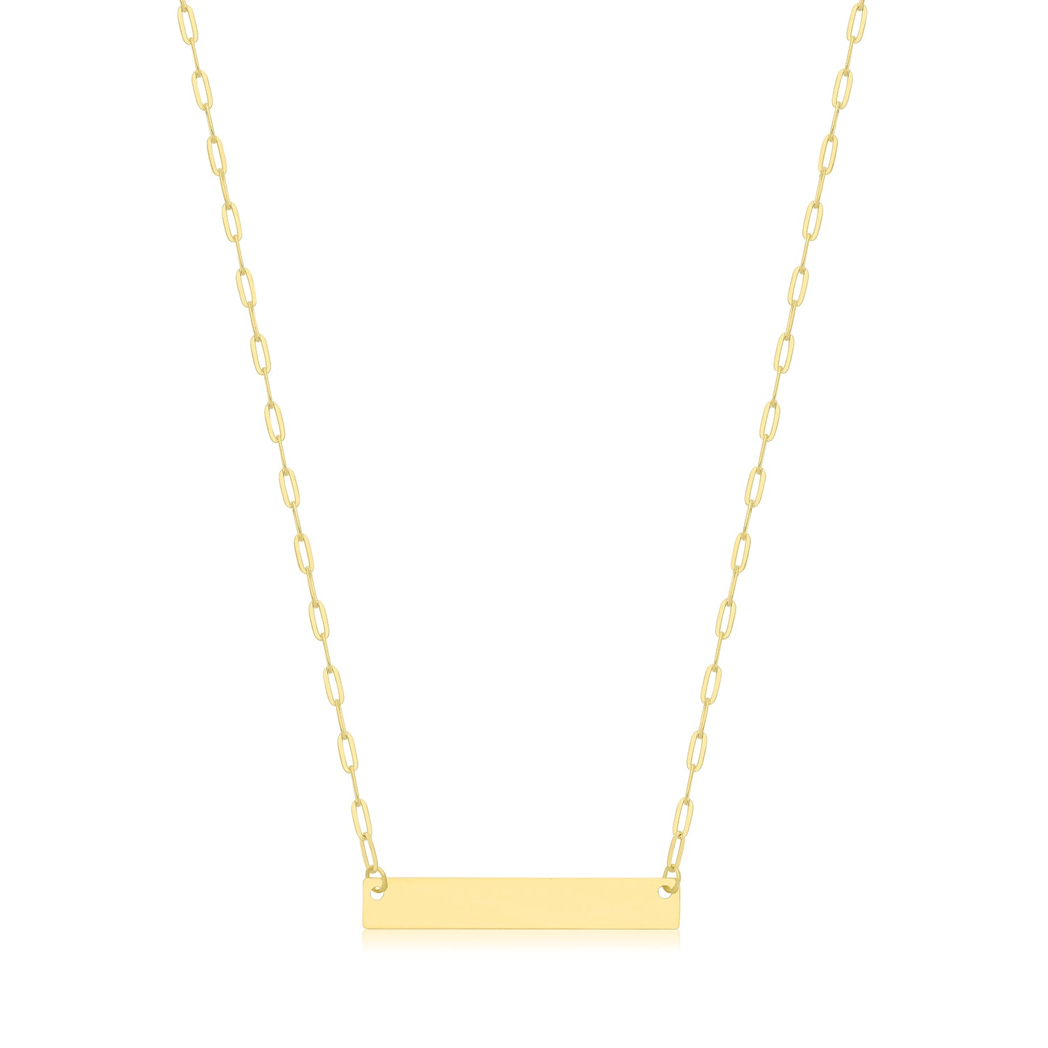 9CT GOLD PAPERCLIP CHAIN ID NECKLET