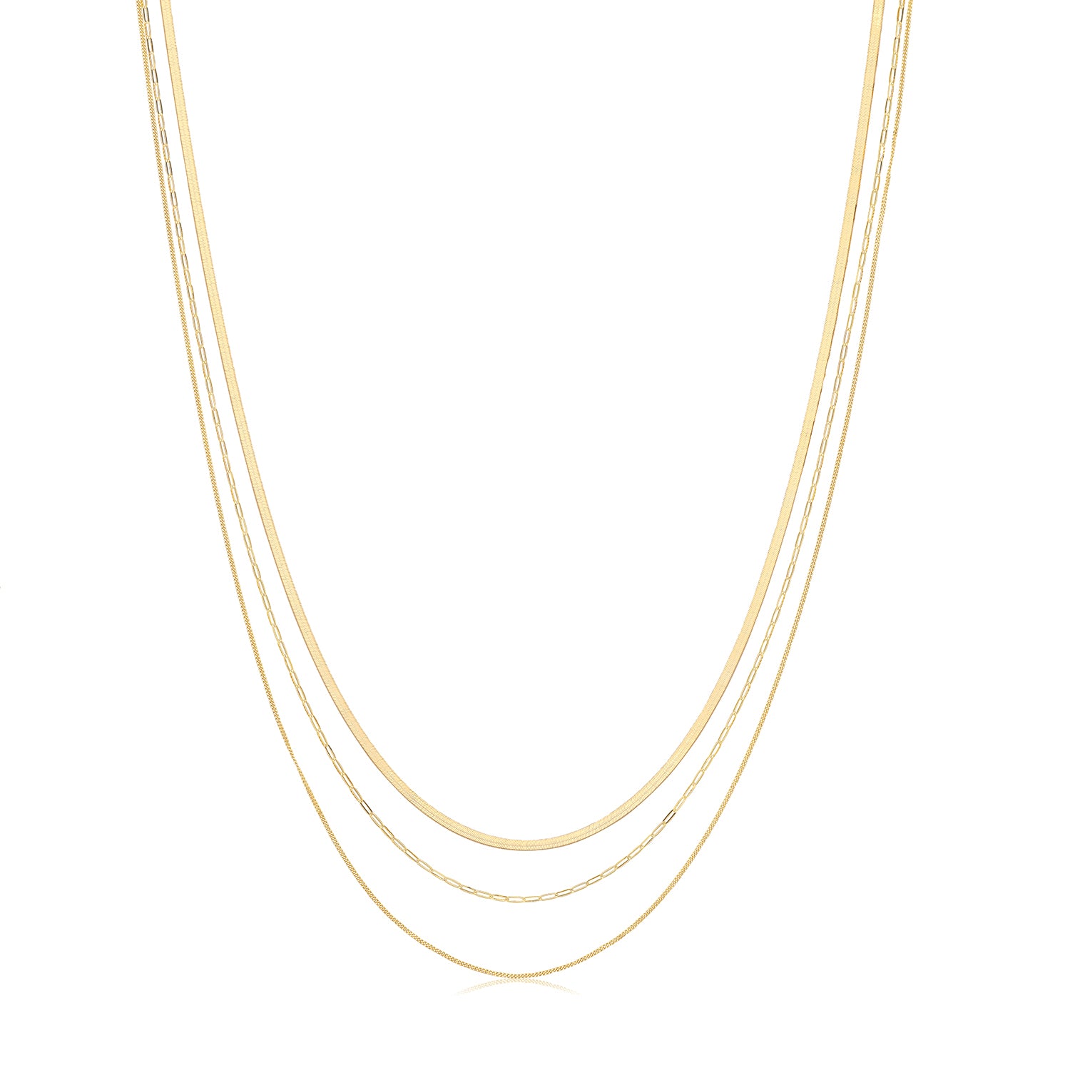 9CT GOLD MULTICHAIN NECKLET