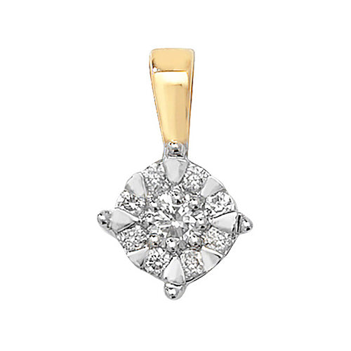 DIAMOND BRILLIANT RANGE PENDANT IN 9CT GOLD