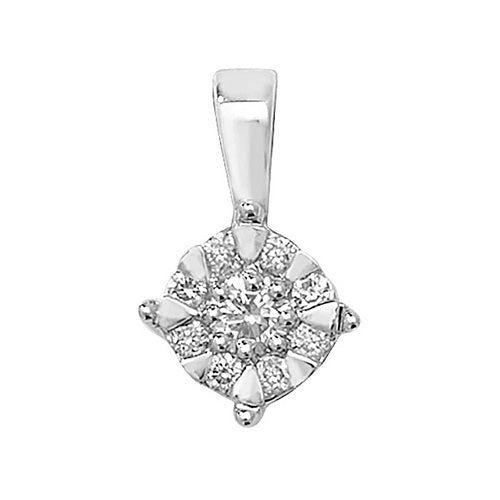 DIAMOND BRILLIANT RANGE PENDANT IN 9CT WHITE GOLD