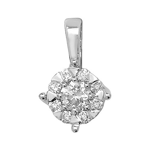 DIAMOND BRILLIANT RANGE PENDANT IN 9CT WHITE GOLD