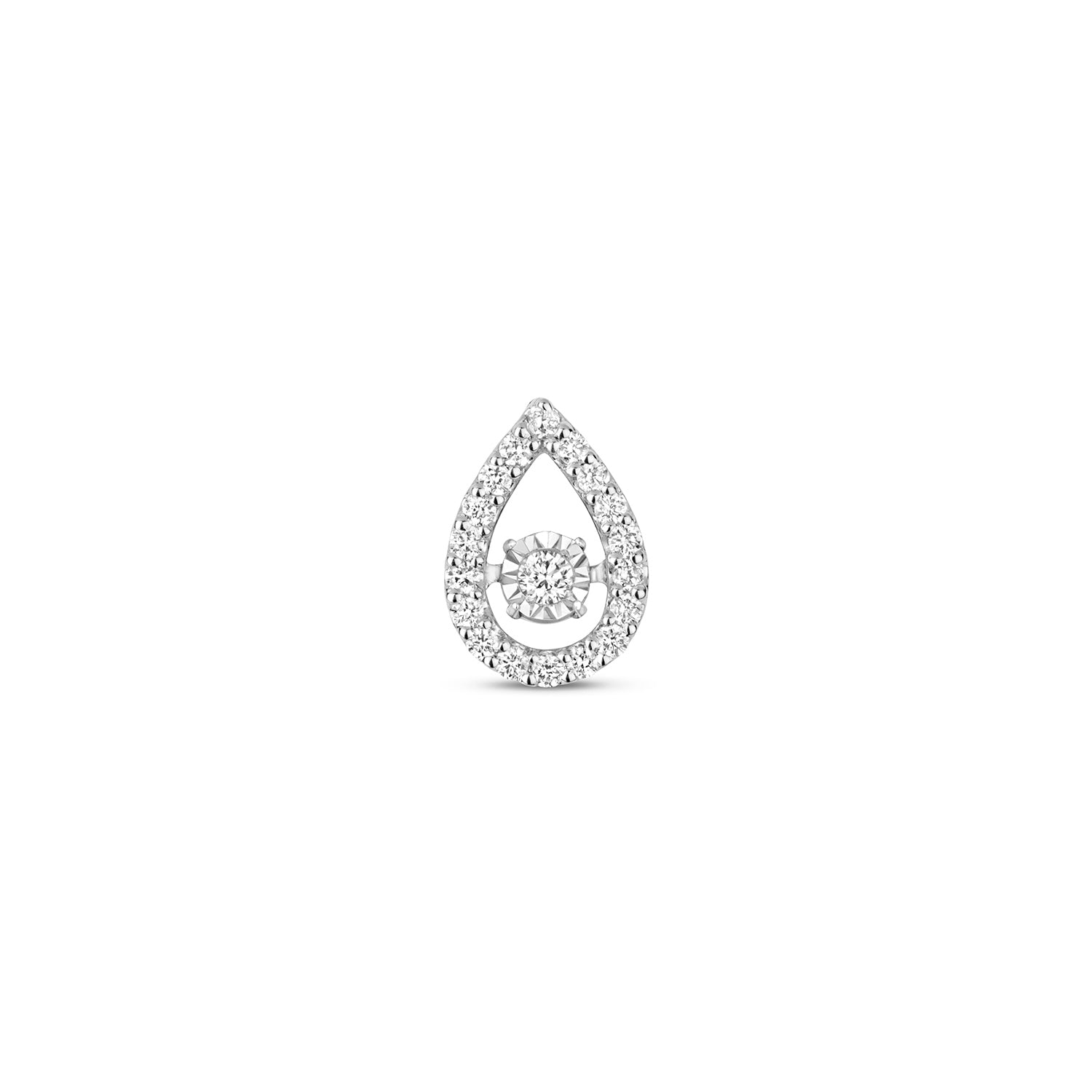 DIAMOND PEAR SHAPE PENDANT IN 9CT WHITE GOLD