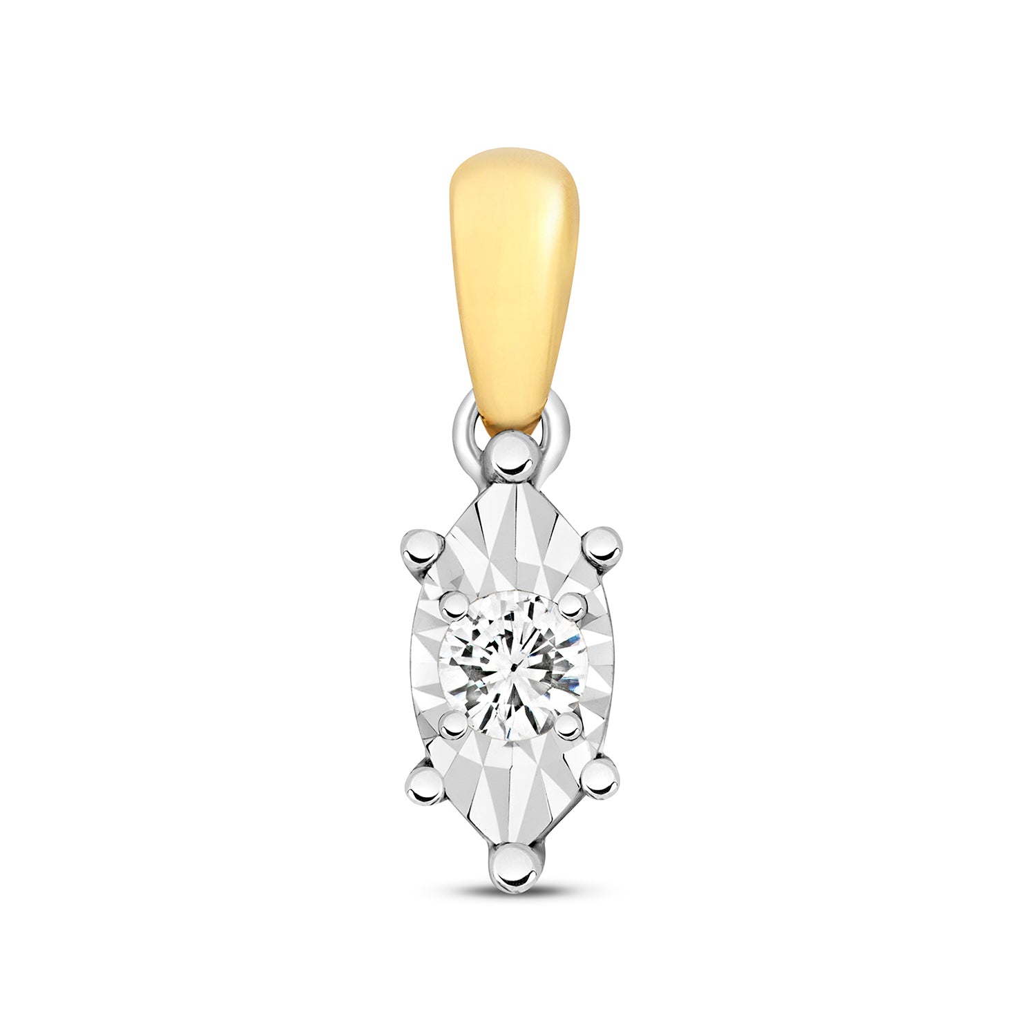 DIAMOND ILLUSION MARQUISE PENDANT IN 9CT GOLD