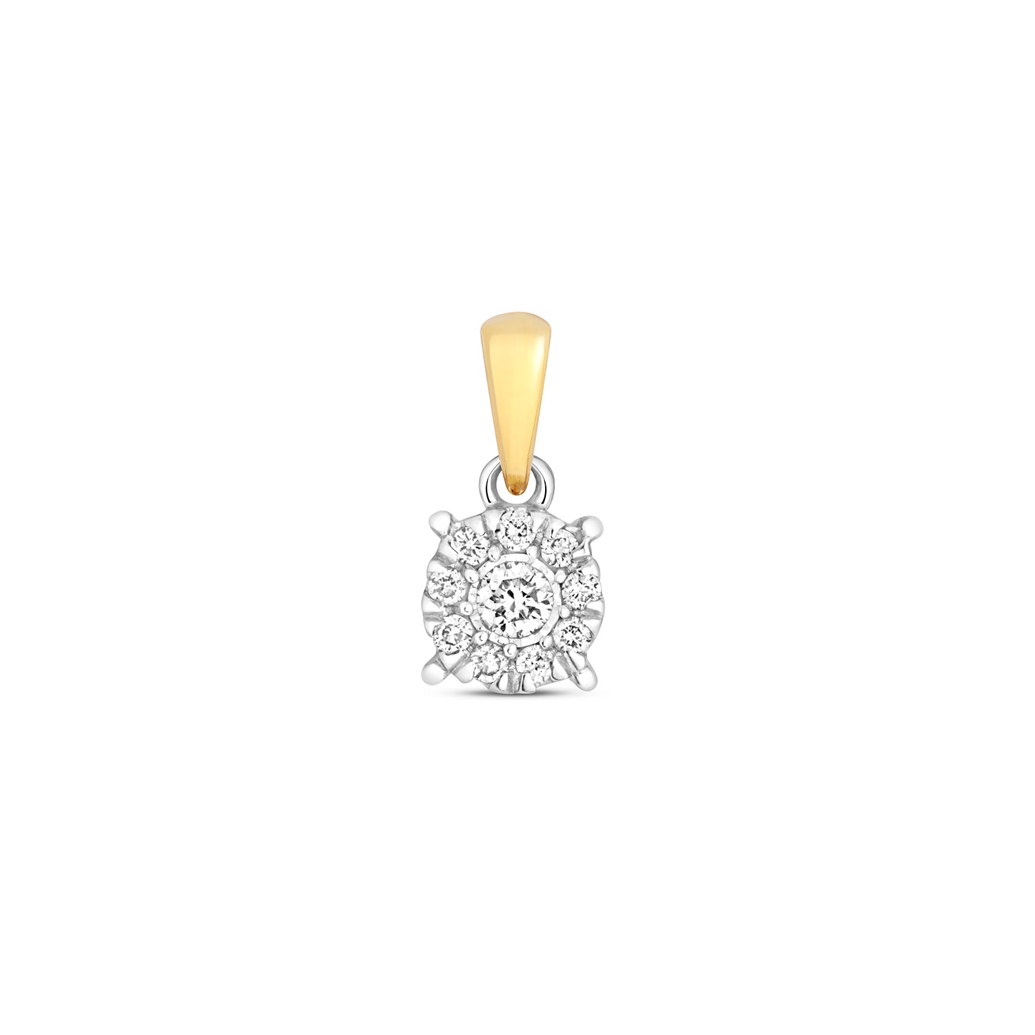 DIAMOND BRILLIANT ILLUSION PENDANT IN 9CT GOLD