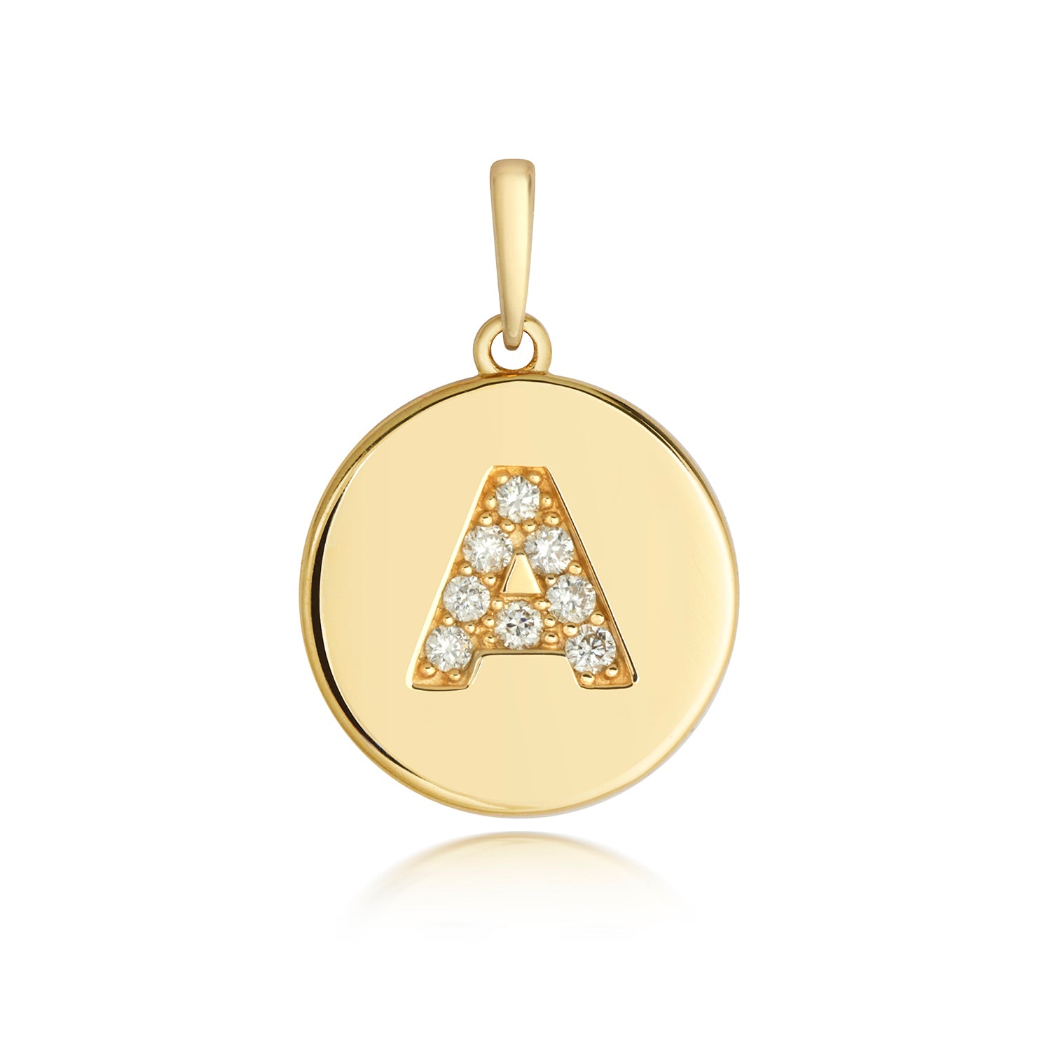 DIAMOND INITIAL PENDANT IN 9CT GOLD