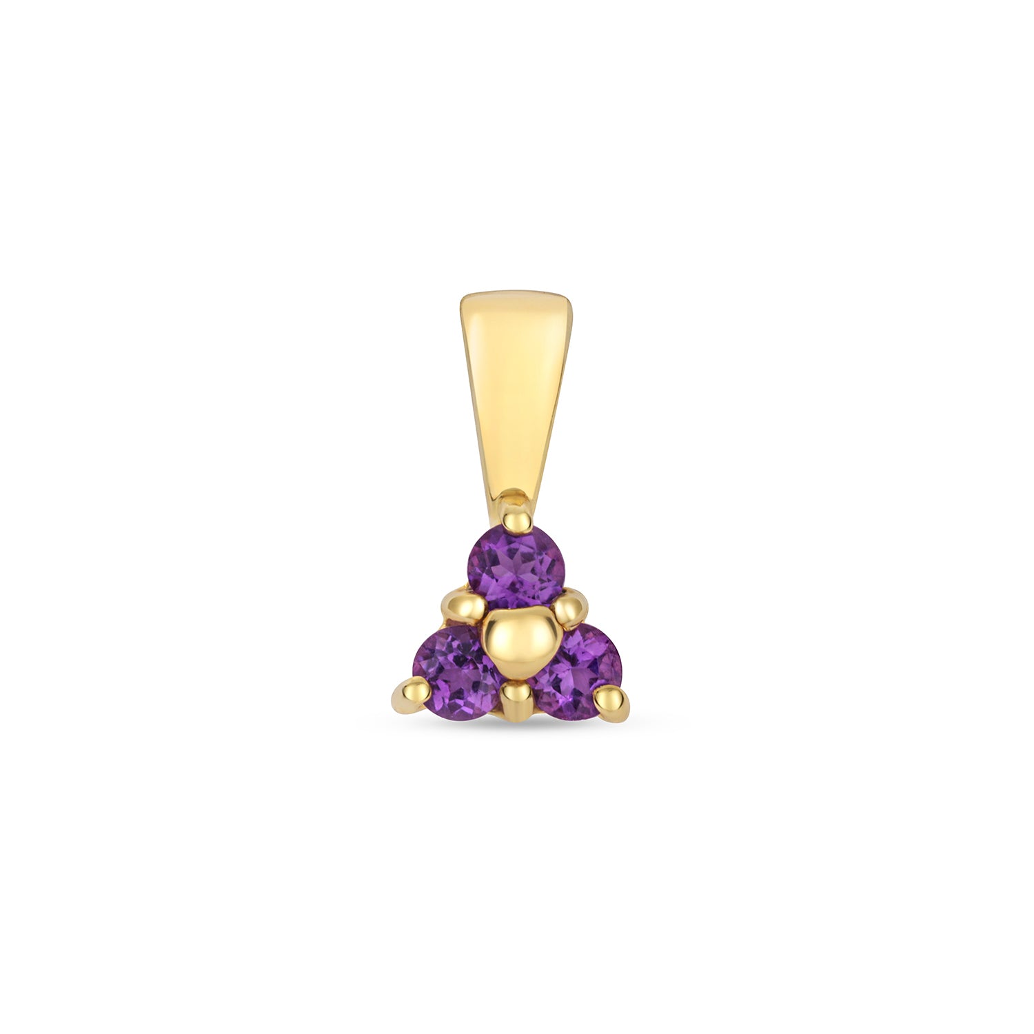 AMETHYST 3 STONE PENDANT IN 9CT GOLD