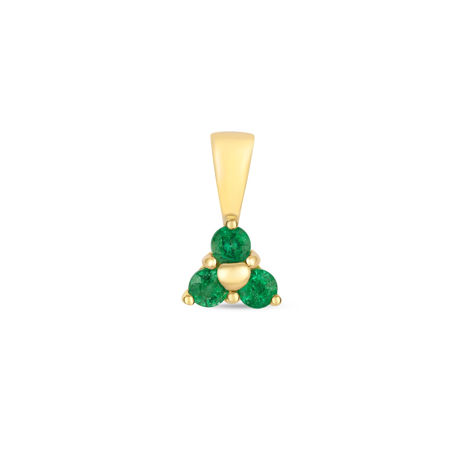 EMERALD 3 STONE PENDANT IN 9CT GOLD