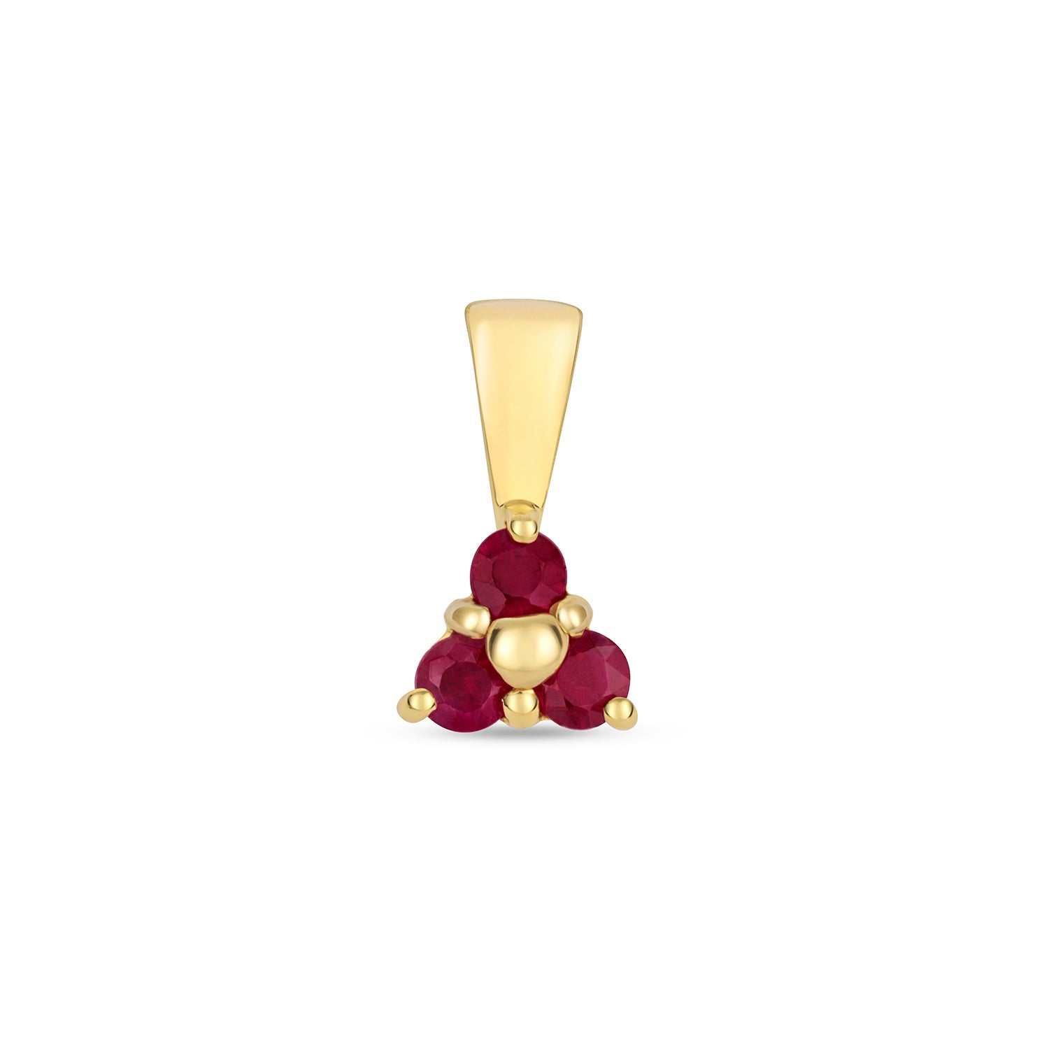 RUBY 3 STONE PENDANT IN 9CT GOLD