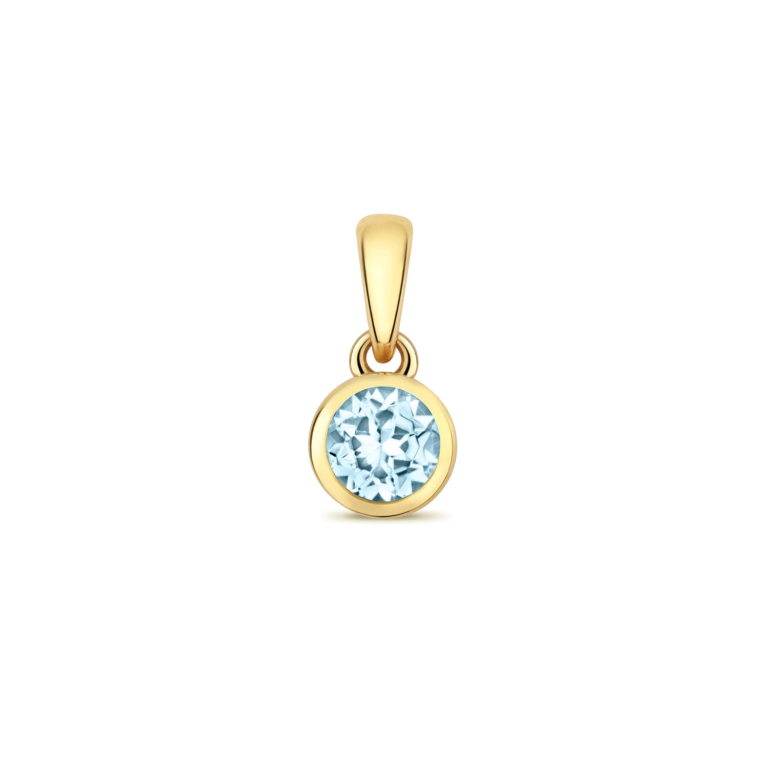 AQUAMARINE RUBOVER PENDANT IN 9CT GOLD