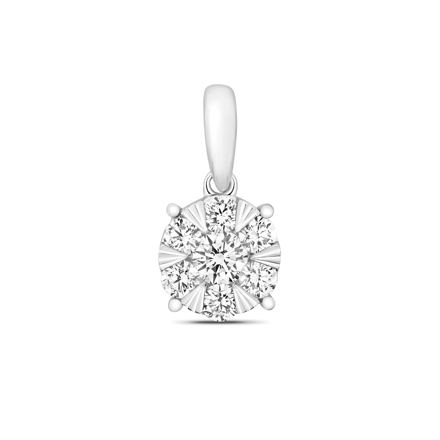 DIAMOND BRILLIANT PENDANT IN 18CT WHITE GOLD