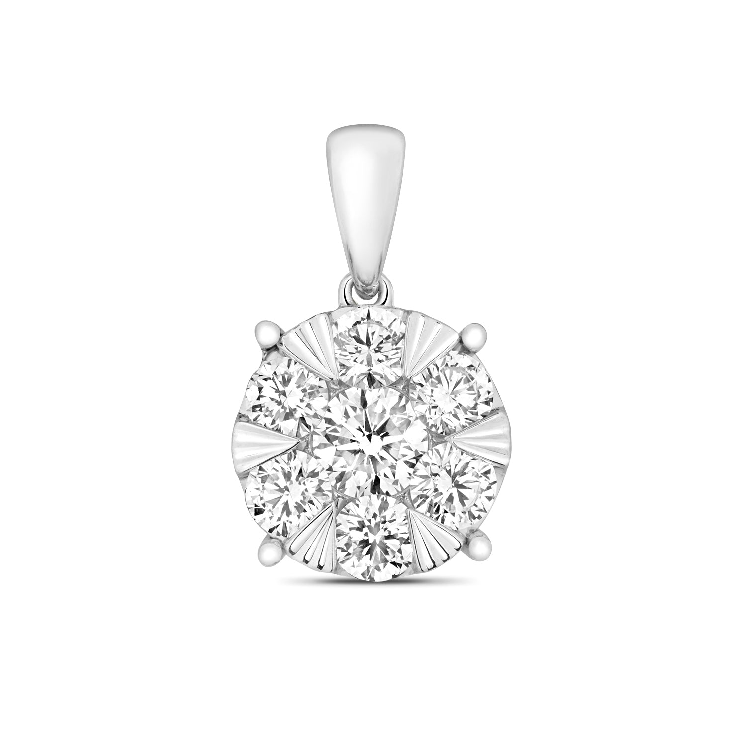 DIAMOND BRILLIANT PENDANT IN 18CT WHITE GOLD