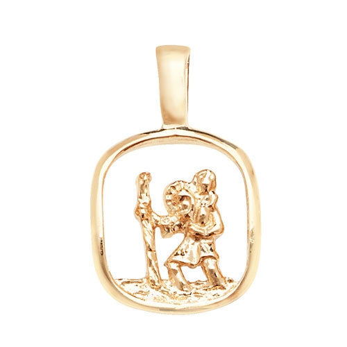 9CT GOLD ST CHRISTOPHER PENDANT