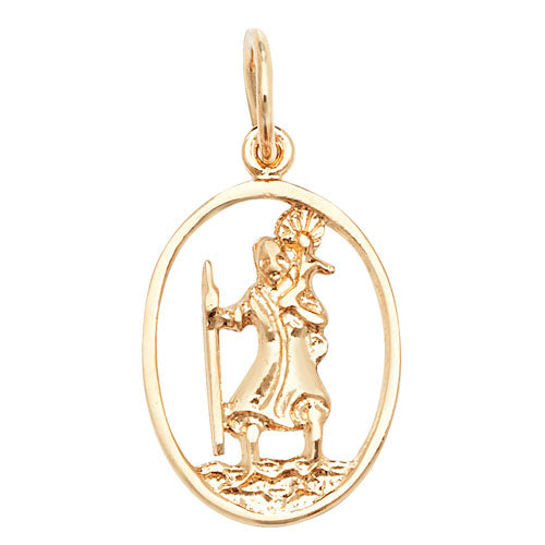 9CT GOLD ST CHRISTOPHER PENDANT