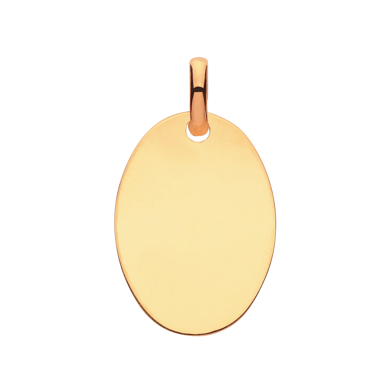 9CT GOLD OVAL PENDANT