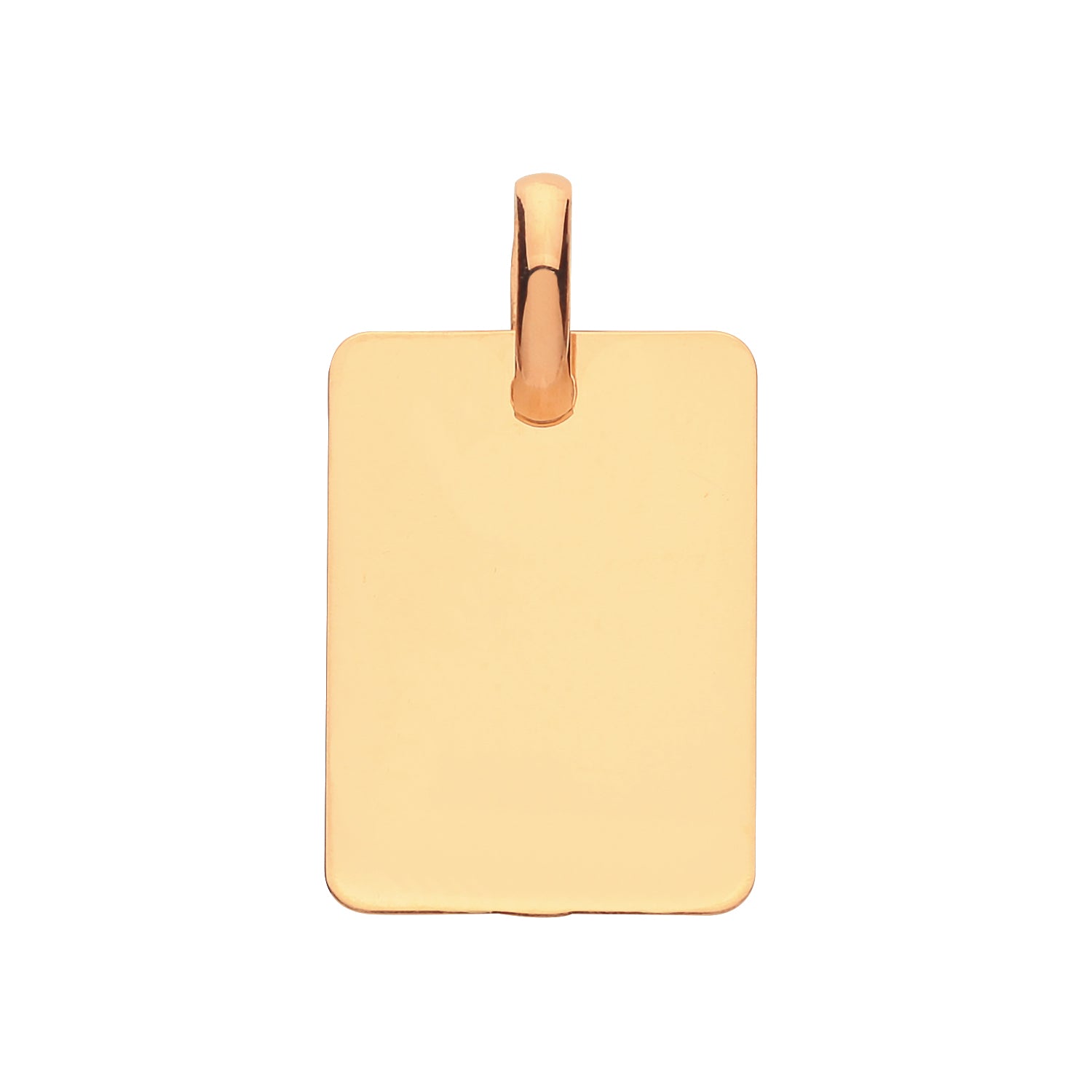 9CT GOLD RECTANGULAR PENDANT