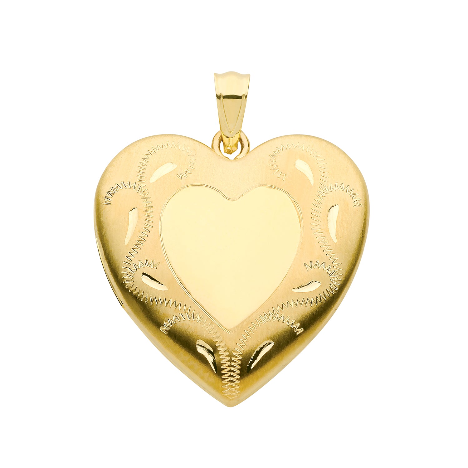 9CT GOLD ENGRAVED HEART LOCKET