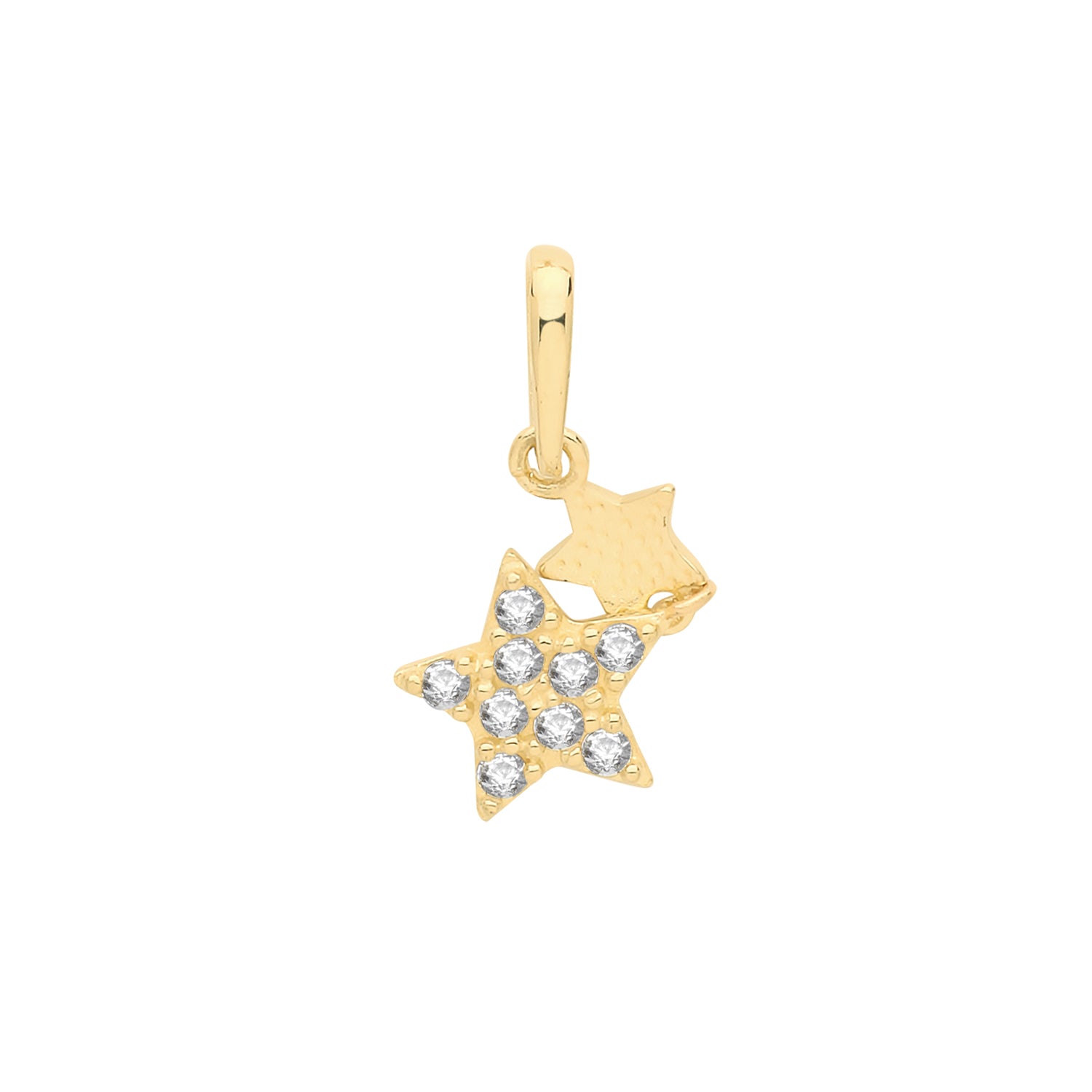 9CT GOLD CZ STAR PENDANT