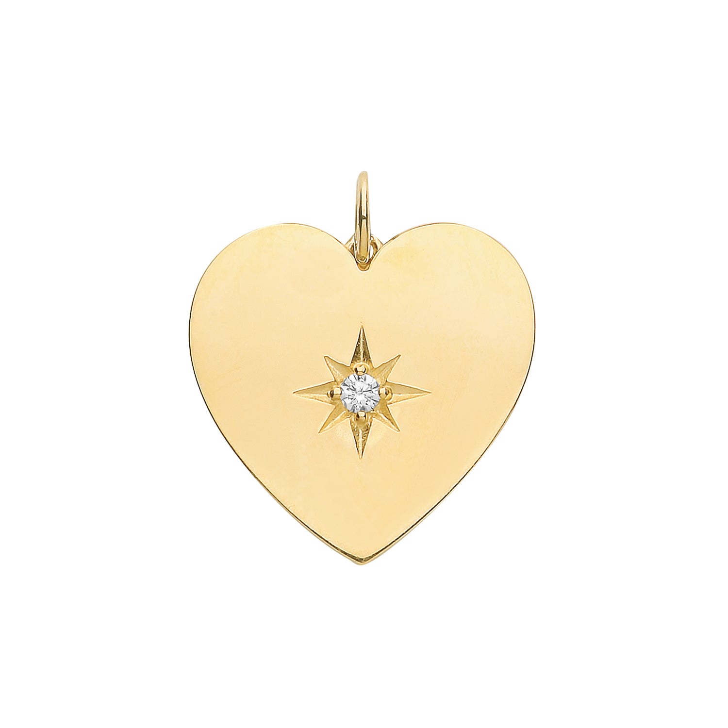 9CT GOLD CZ SET HEART PENDANT