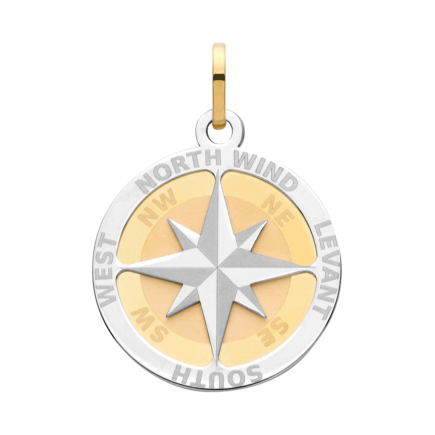 9CT GOLD COMPASS ROSE PENDANT