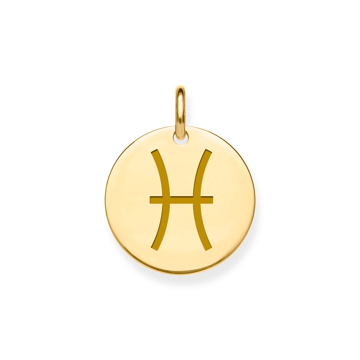 9CT GOLD PISCES ZODIAC PENDANT