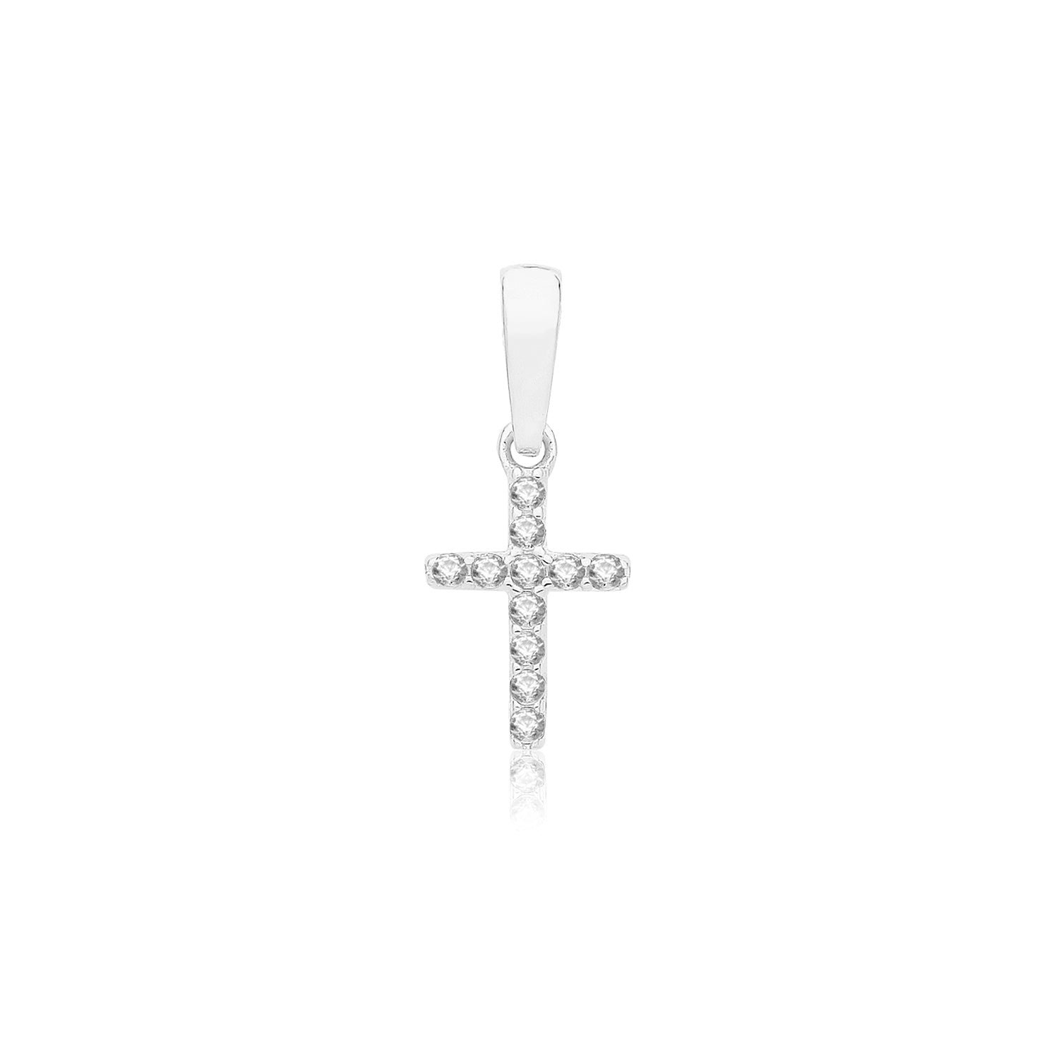 9CT GOLD CZ CROSS PENDANT