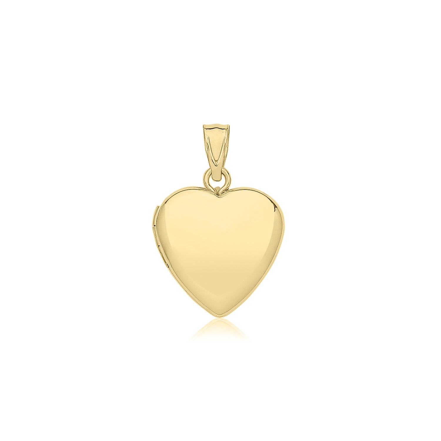 9CT YEL GOLD PLAIN HEART LOCKET