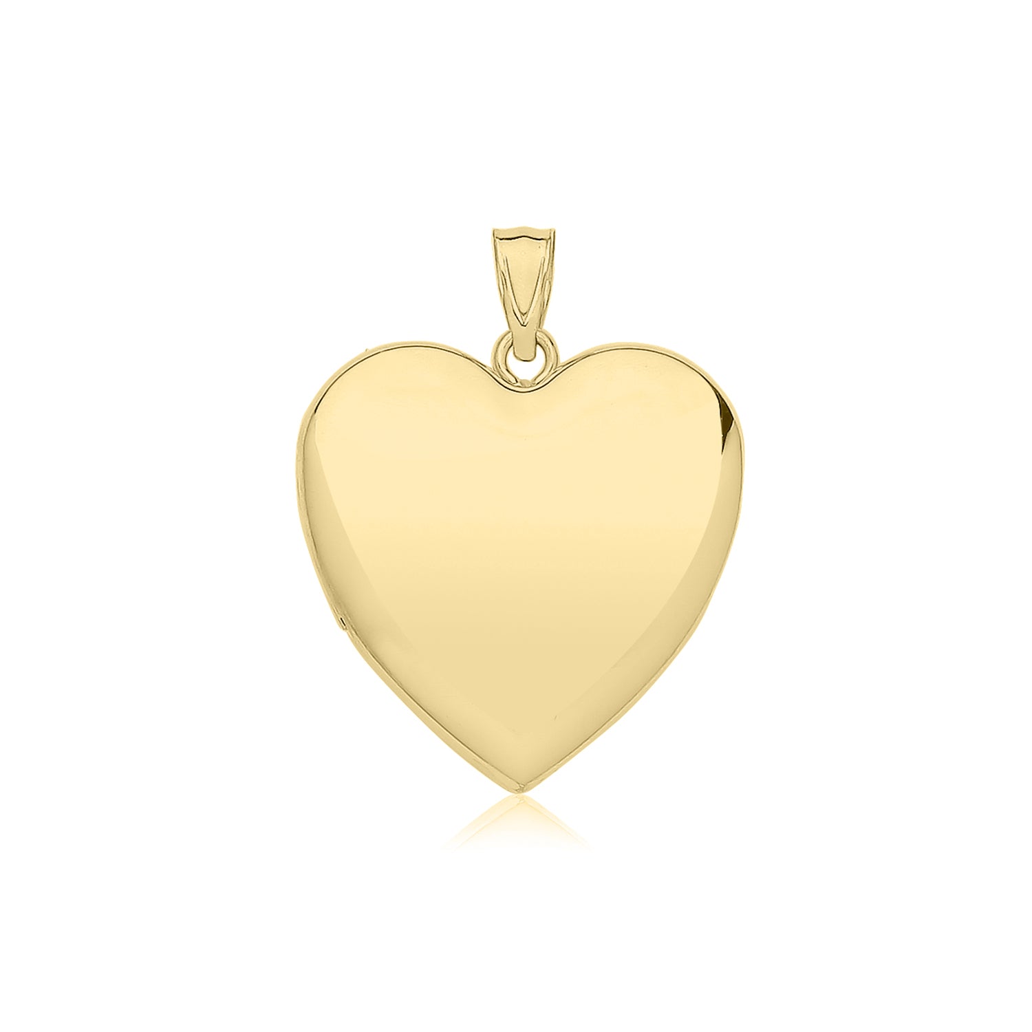 9CT YEL GOLD PLAIN HEART LOCKET