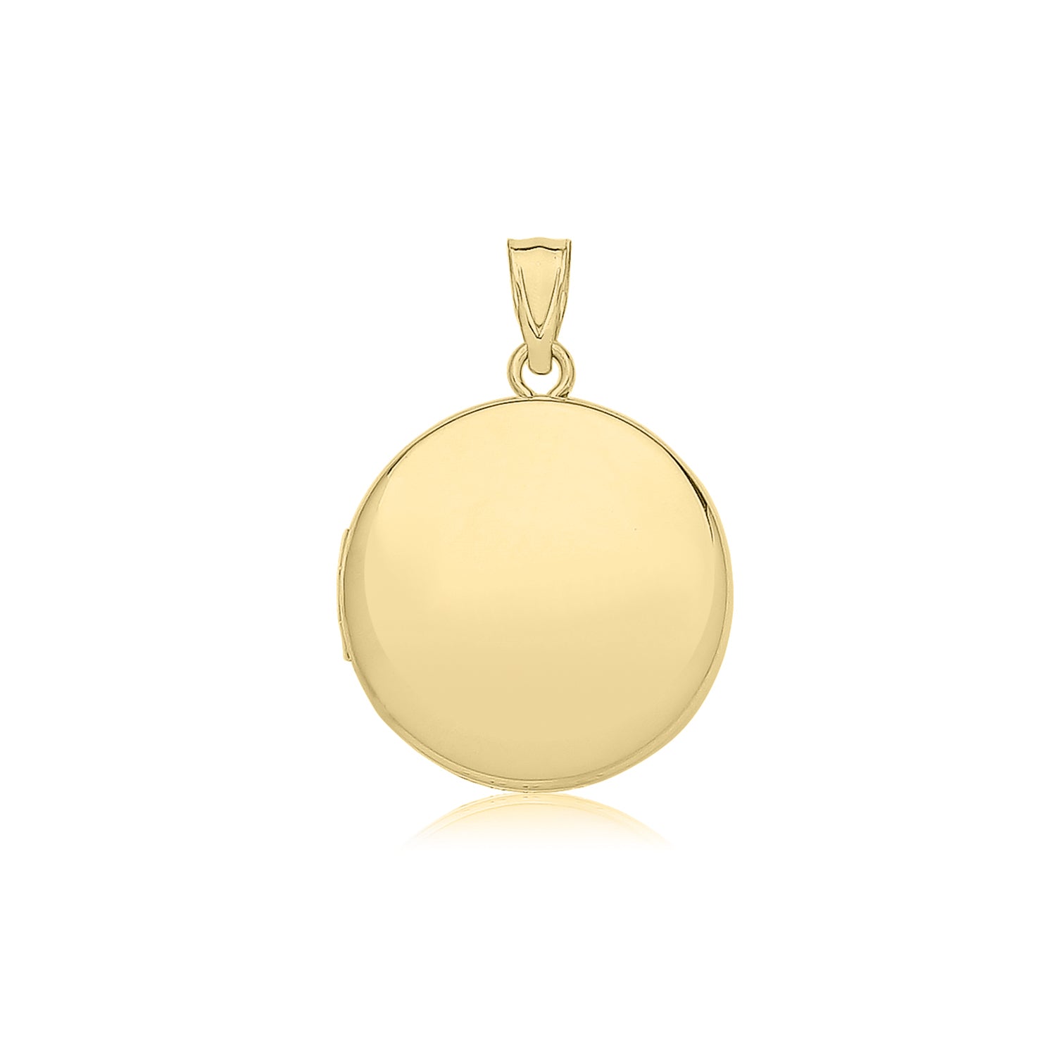 9CT YEL GOLD PLAIN ROUND LOCKET