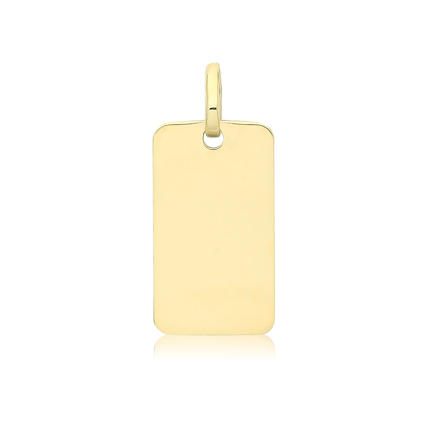 9CT GOLD PLAIN RECTANGLE PENDANT