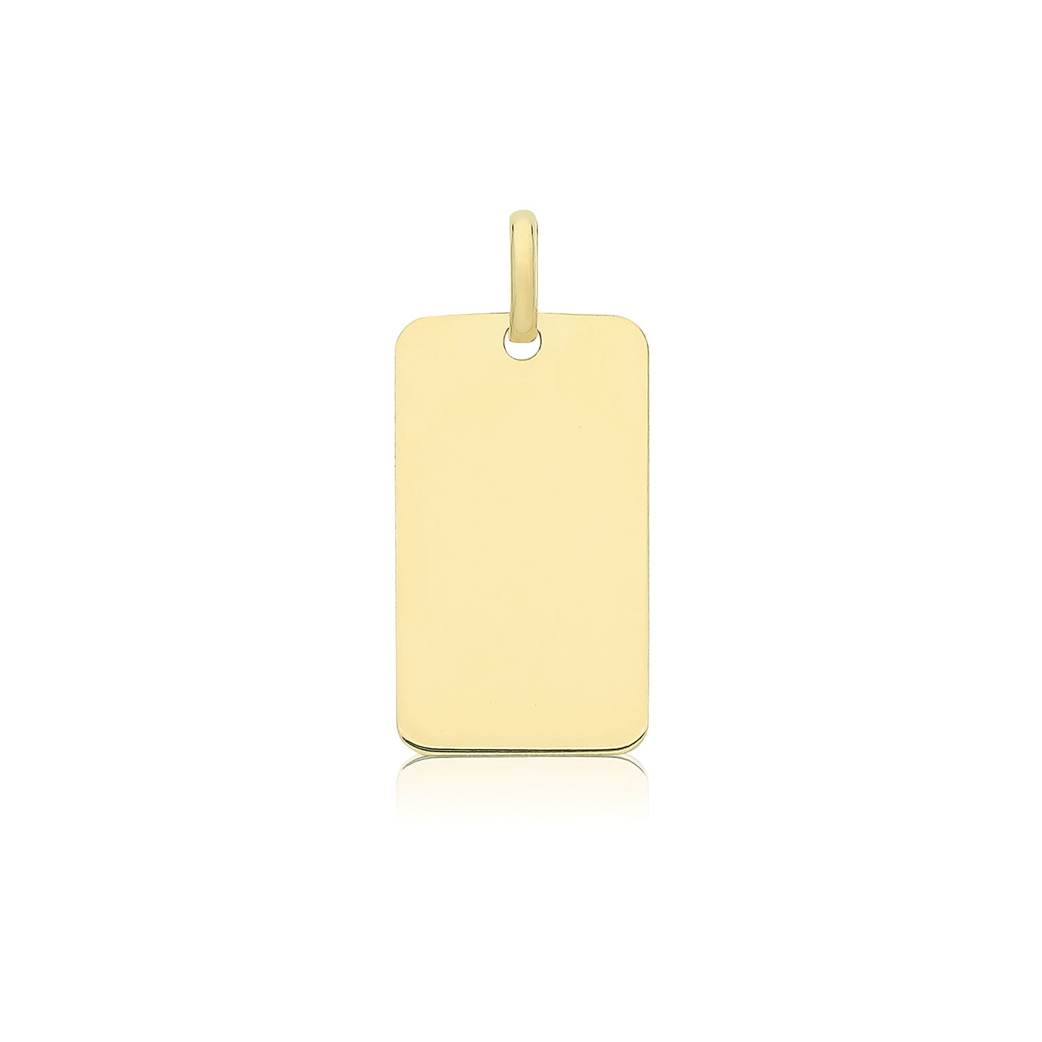 9CT GOLD PLAIN RECTANGLE PENDANT