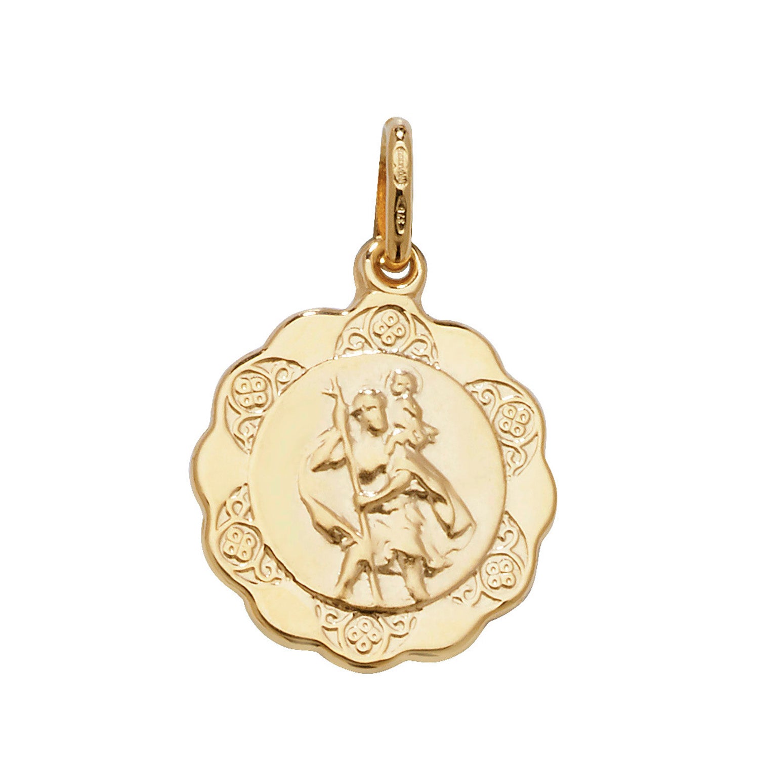 9CT GOLD ST CHRISTOPHER PENDANT