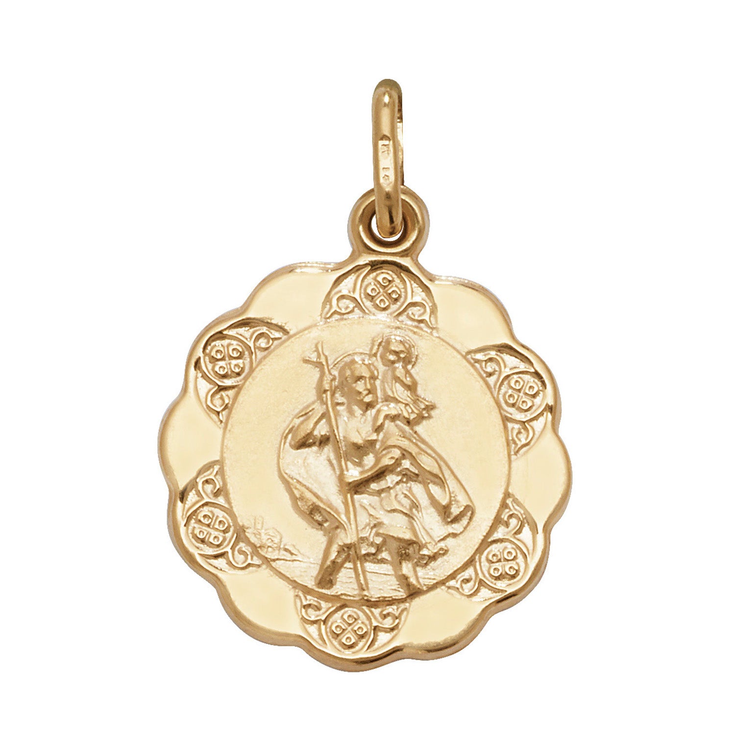 9CT GOLD ST CHRISTOPHER PENDANT