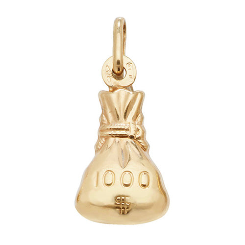 9CT GOLD MONEY BAG PENDANT