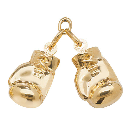 9CT GOLD DOUBLE BOXING GLOVE PENDANT