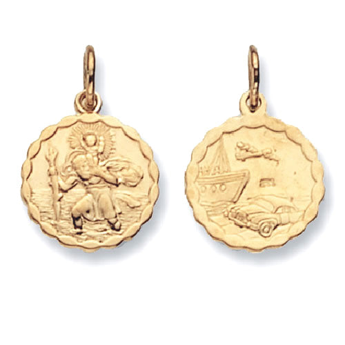 9CT GOLD ST CHRISTOPHER PENDANT