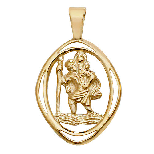 9CT GOLD ST CHRISTOPHER PENDANT