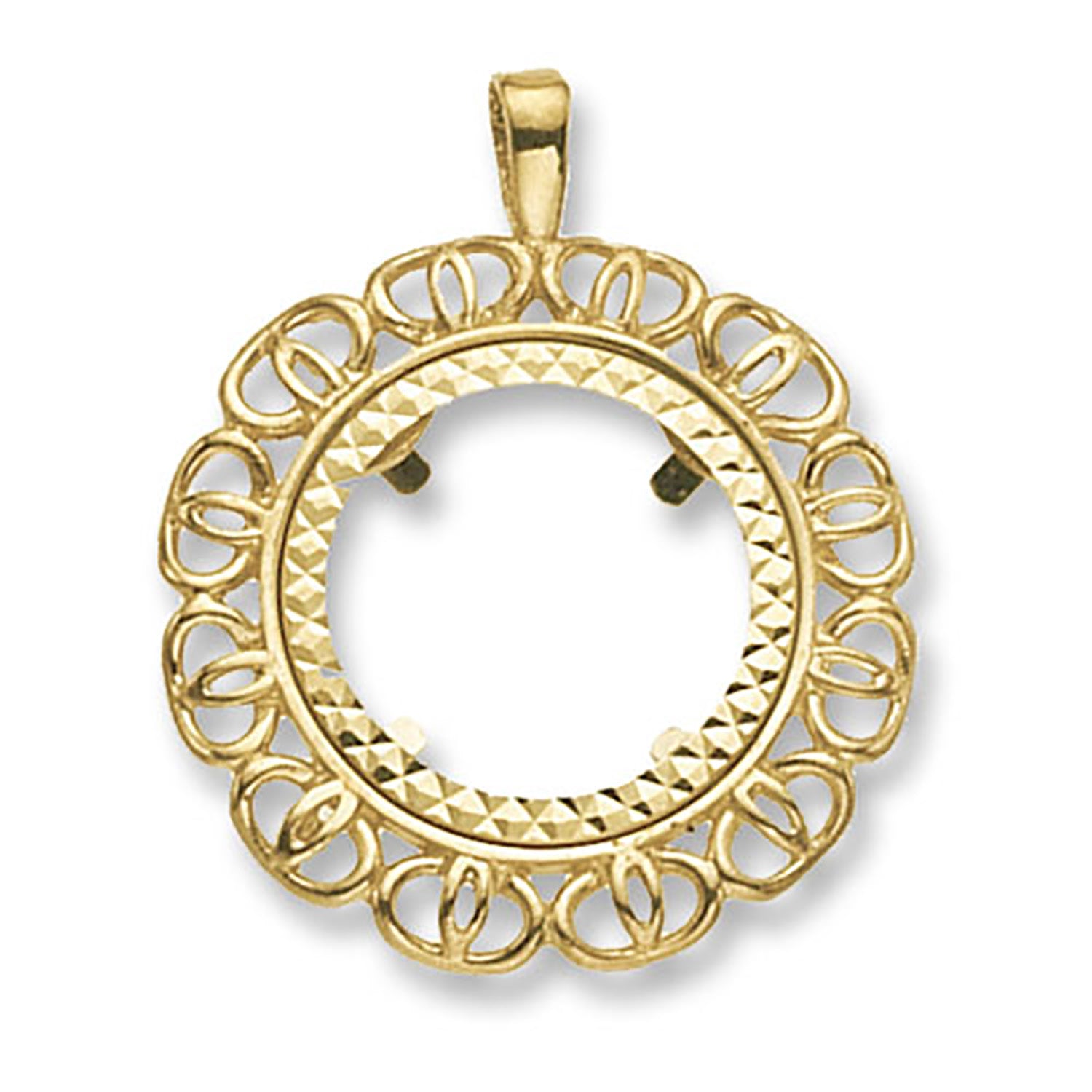 9CT GOLD FULL COIN MOUNT PENDANT