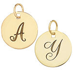 9CT GOLD INITIAL ROUND PENDANT