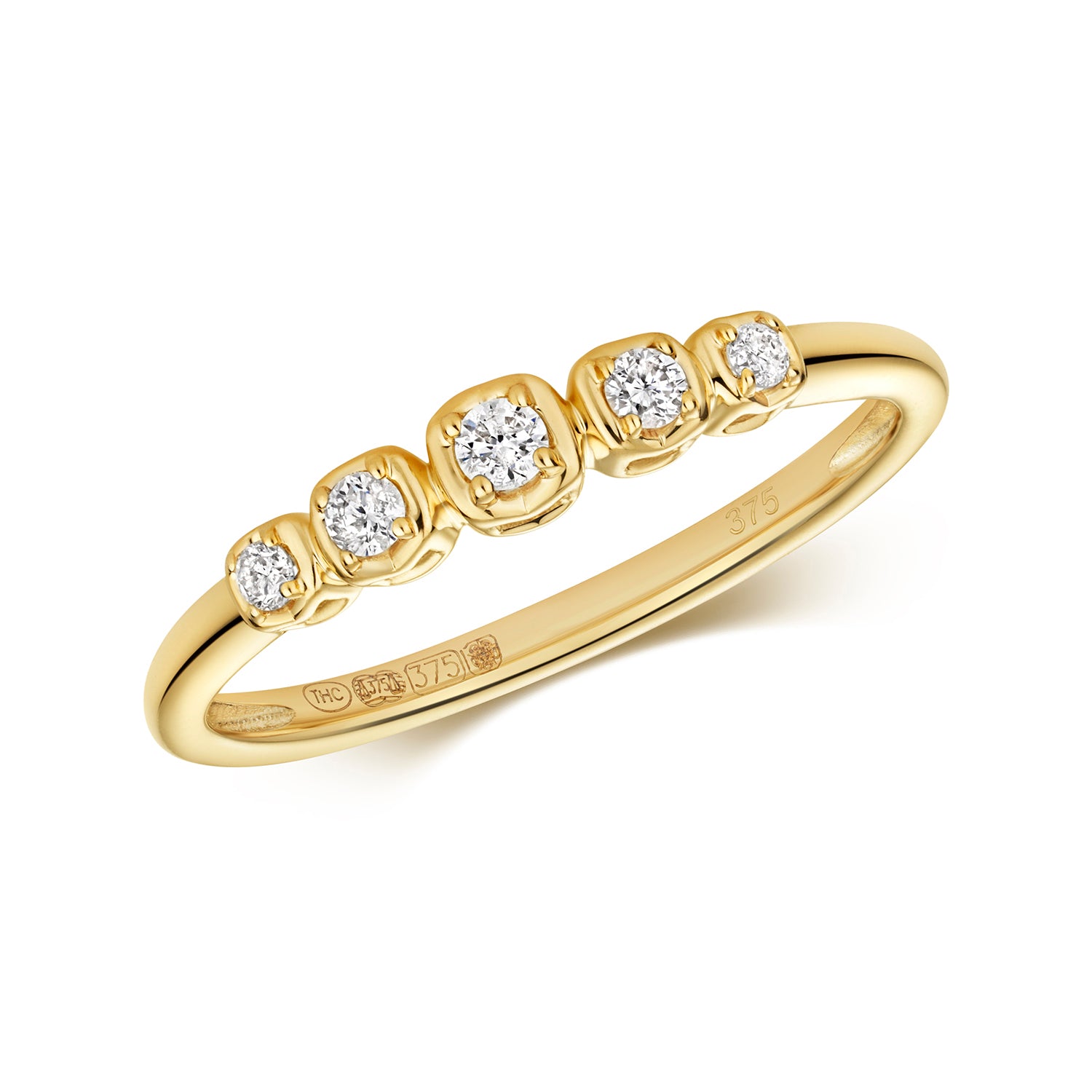 DIAMOND RING IN 9CT GOLD