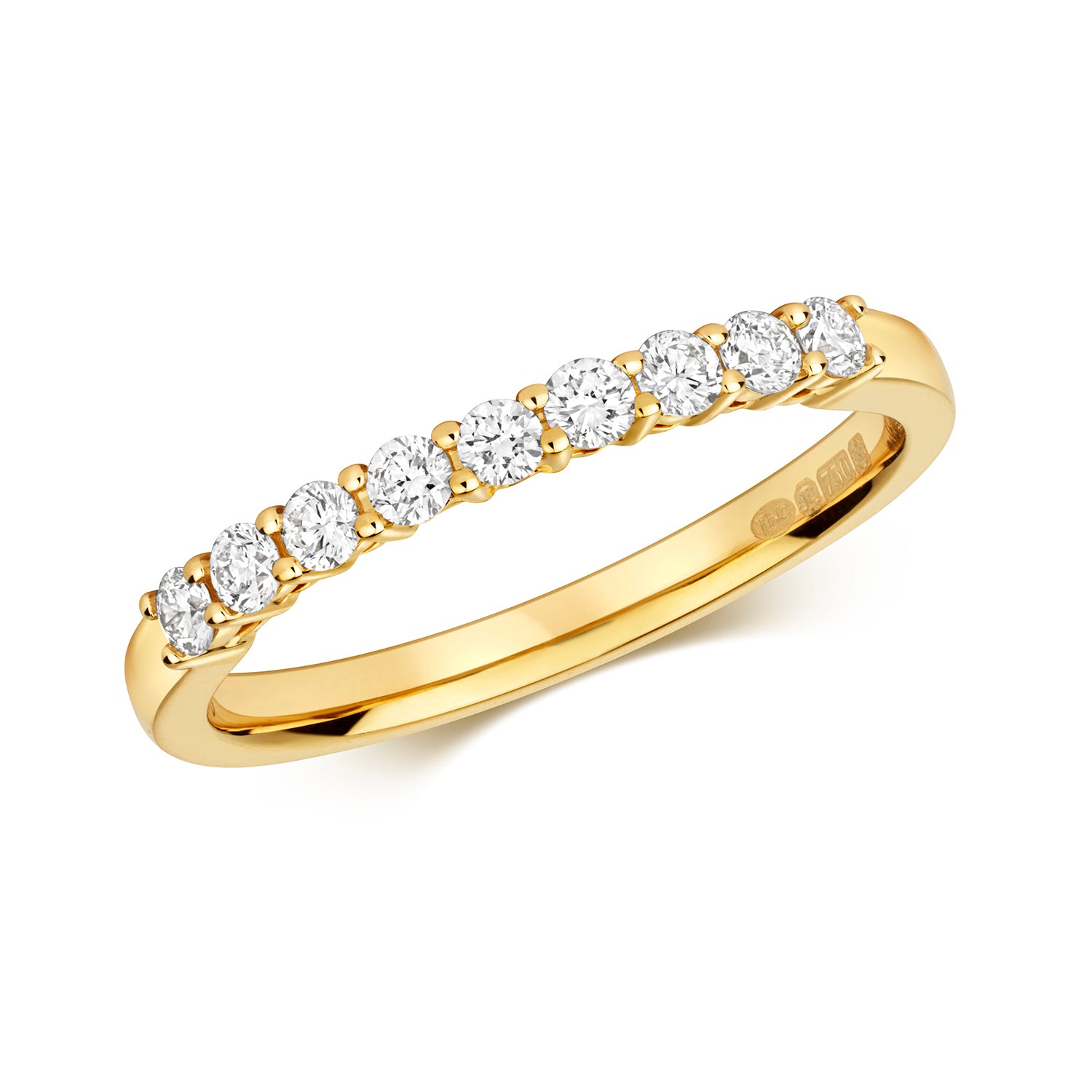 DIAMOND CLAW SET ETERNITY RING IN 18CT GOLD